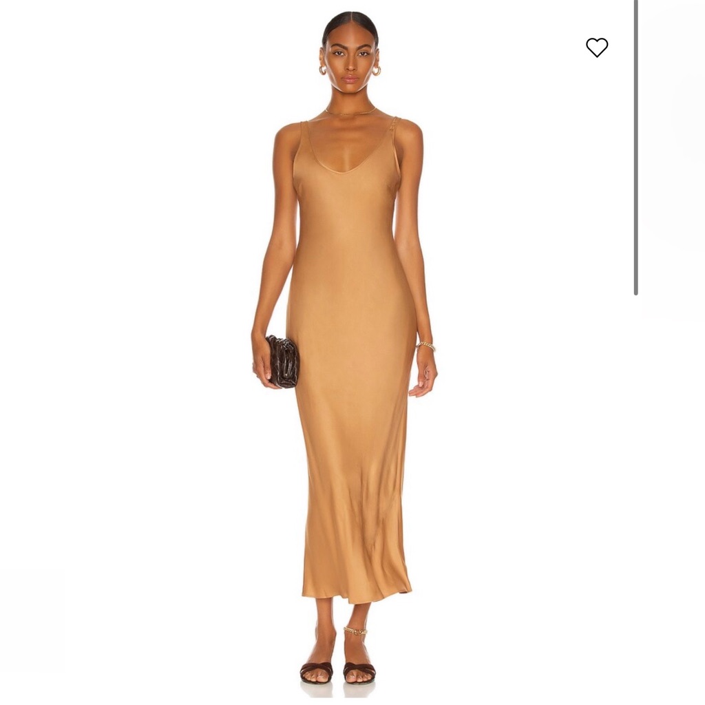 L’agence Akiya Camel Slip Maxi Dress